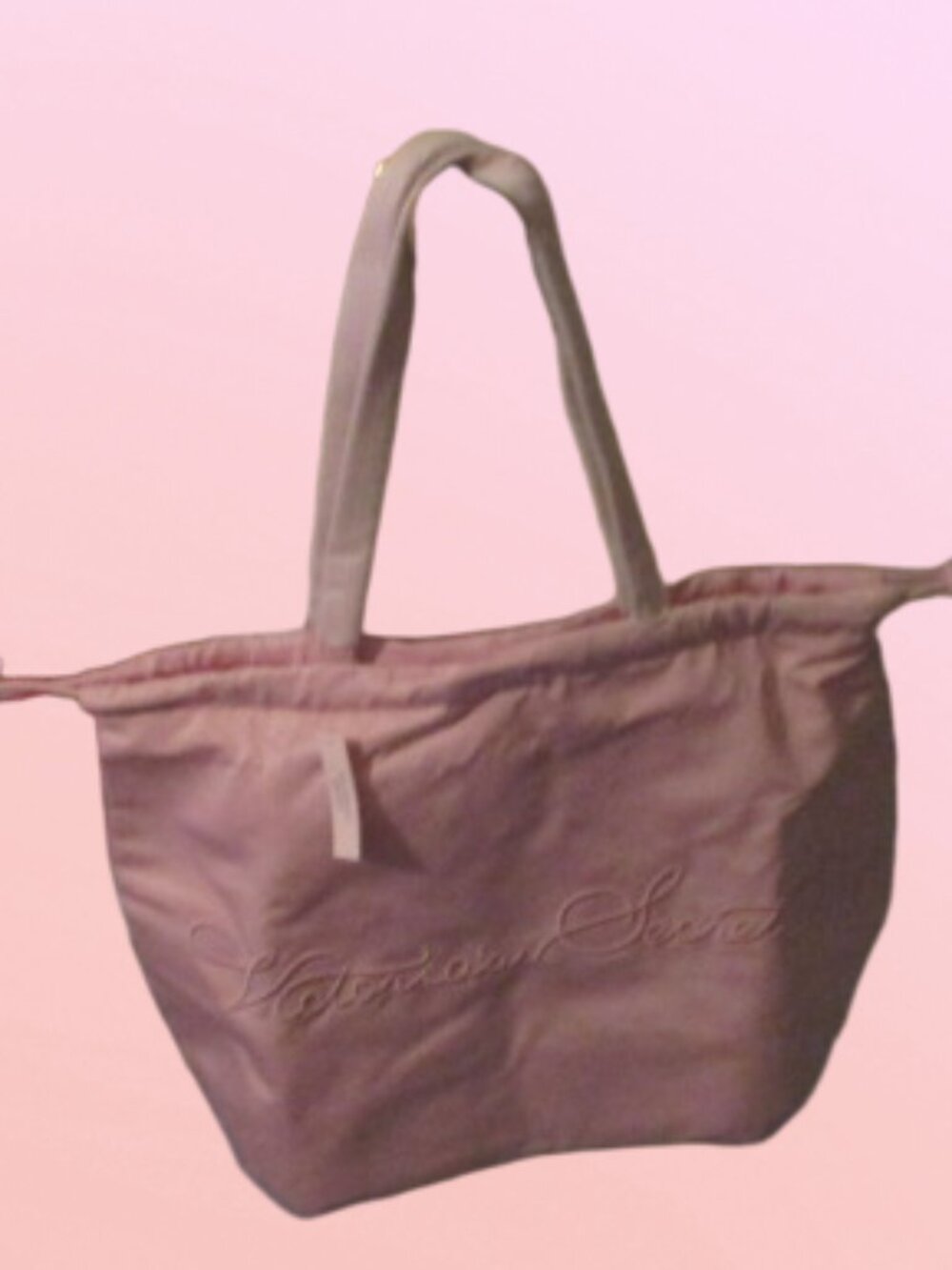 Cinched Satin Bag Drawstring Tote NWT